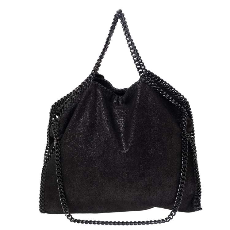مملوكة مسبقًا Stella McCartney Black Faux Leather Small Falabella Tote