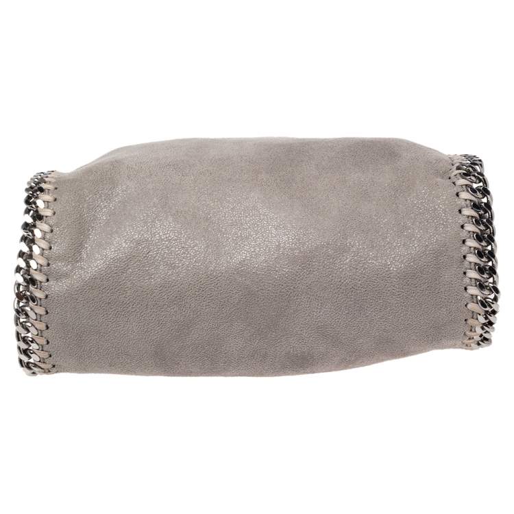Pre Owned Stella McCartney Grey Faux Suede Mini Falabella Tote
