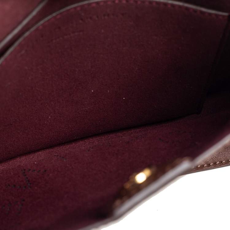 Pre Owned Stella McCartney Brown Faux Leather Logo Shoulder Bag
