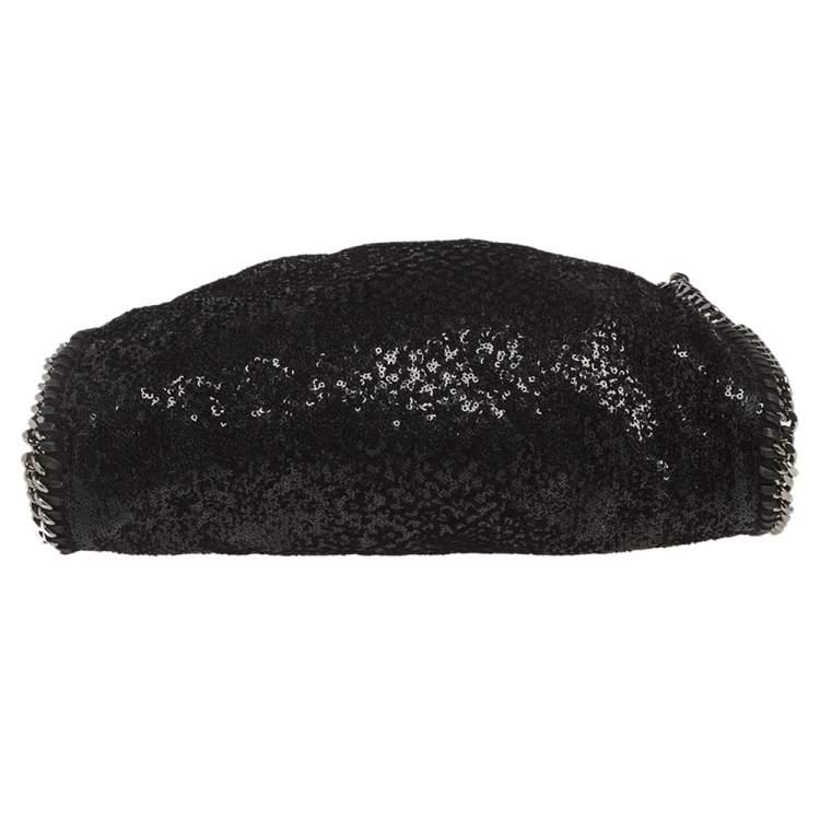 Pre Owned Stella McCartney Black Sequence Small Falabella Tote