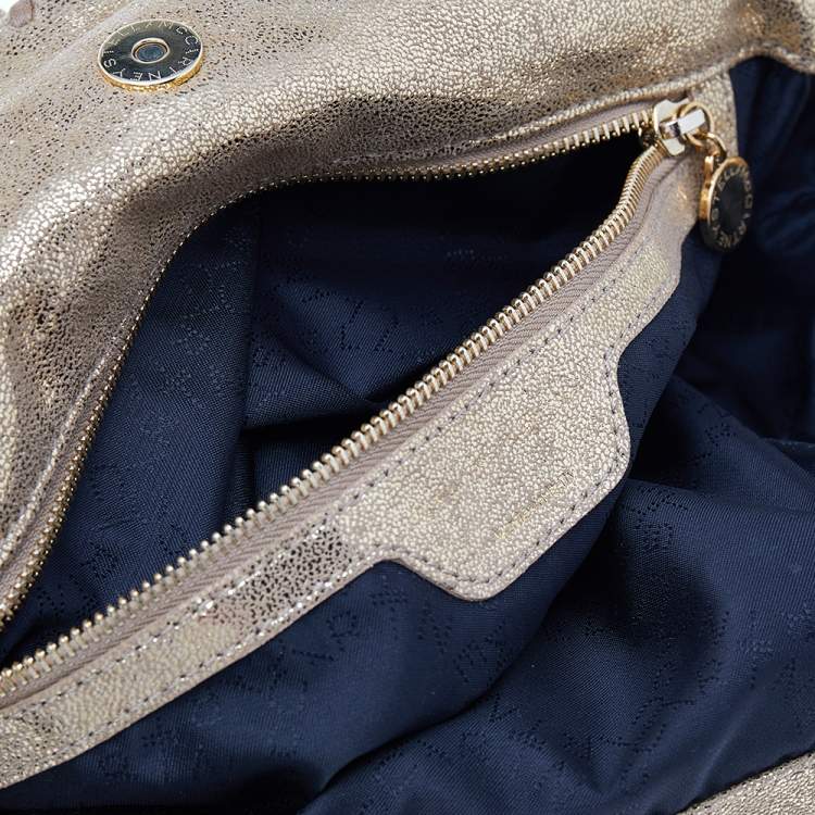 مملوكة مسبقًا Stella McCartney Gold Faux Leather Fringe Falabella Shoulder Bag