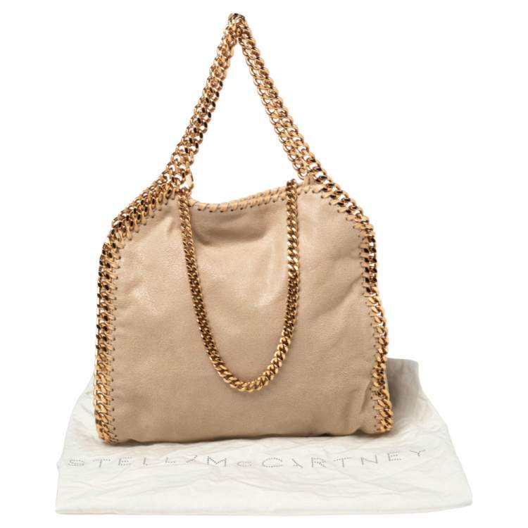 Pre Owned Stella McCartney Beige  Faux Suede Mini Falabella Tote