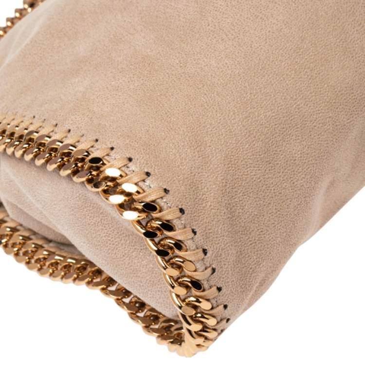 Pre Owned Stella McCartney Beige  Faux Suede Mini Falabella Tote