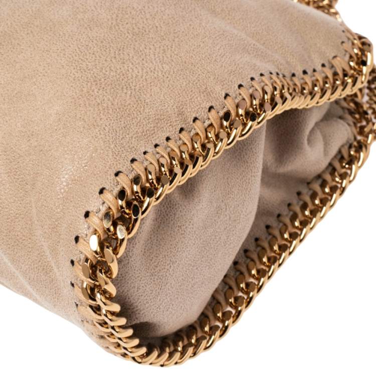 Pre Owned Stella McCartney Beige  Faux Suede Mini Falabella Tote