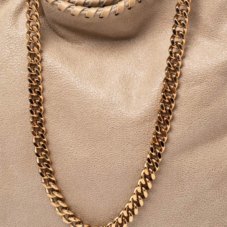 Pre Owned Stella McCartney Beige  Faux Suede Mini Falabella Tote