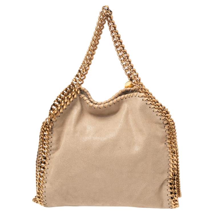 Pre Owned Stella McCartney Beige  Faux Suede Mini Falabella Tote