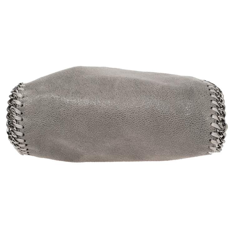 Pre Owned Stella McCartney Grey Faux Suede Tiny Falabella Shoulder Bag