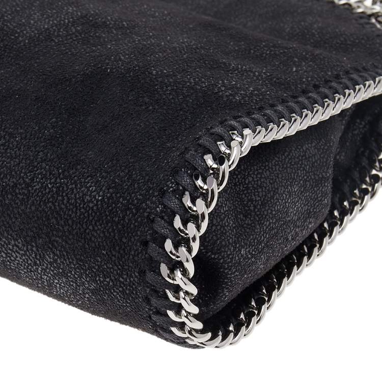 Pre Owned Stella McCartney Black Faux Leather Tiny Falabella Shoulder Bag