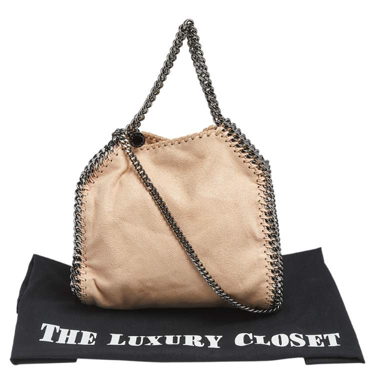 Pre Owned Stella McCartney Beige Faux Suede Mini Falabella Tote