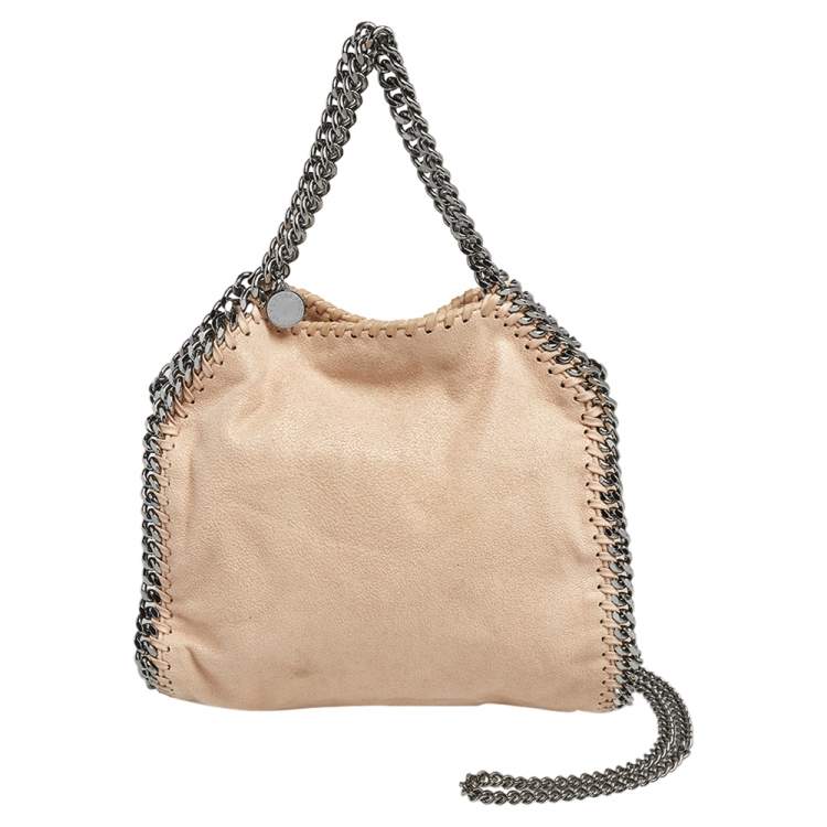 Pre Owned Stella McCartney Beige Faux Suede Mini Falabella Tote