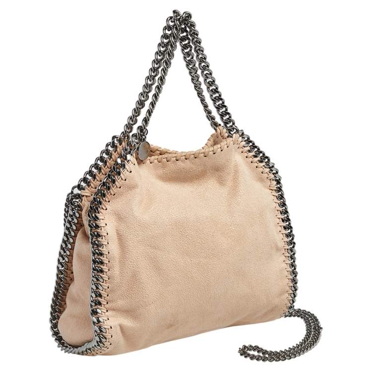 Pre Owned Stella McCartney Beige Faux Suede Mini Falabella Tote
