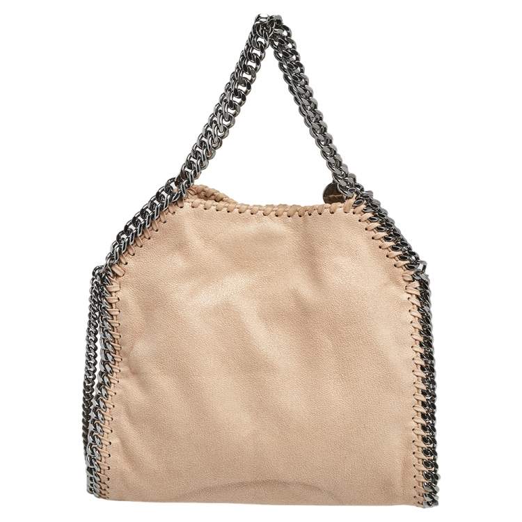 Pre Owned Stella McCartney Beige Faux Suede Mini Falabella Tote