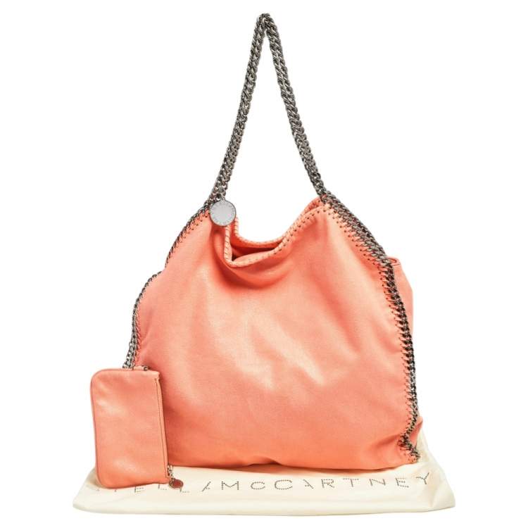 مملوكة مسبقًا Stella McCartney Coral Orange Faux Suede Large Falabella Tote