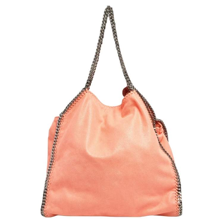 مملوكة مسبقًا Stella McCartney Coral Orange Faux Suede Large Falabella Tote