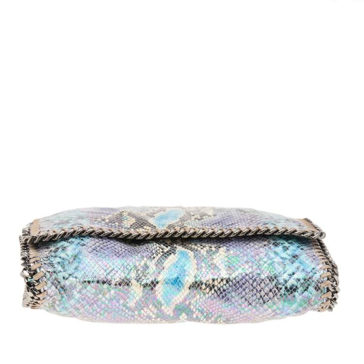 Pre Owned Stella McCartney Multicolor Faux Python Leather Falabella Flap Shoulder Bag