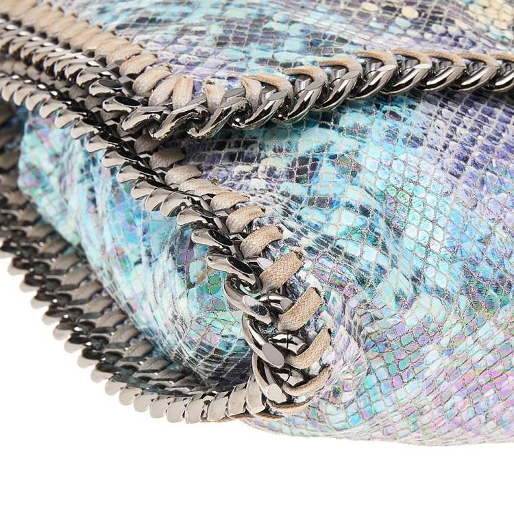 Pre Owned Stella McCartney Multicolor Faux Python Leather Falabella Flap Shoulder Bag
