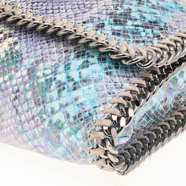 Pre Owned Stella McCartney Multicolor Faux Python Leather Falabella Flap Shoulder Bag