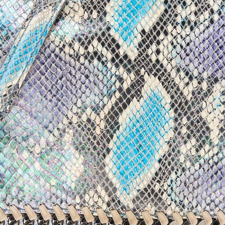Pre Owned Stella McCartney Multicolor Faux Python Leather Falabella Flap Shoulder Bag