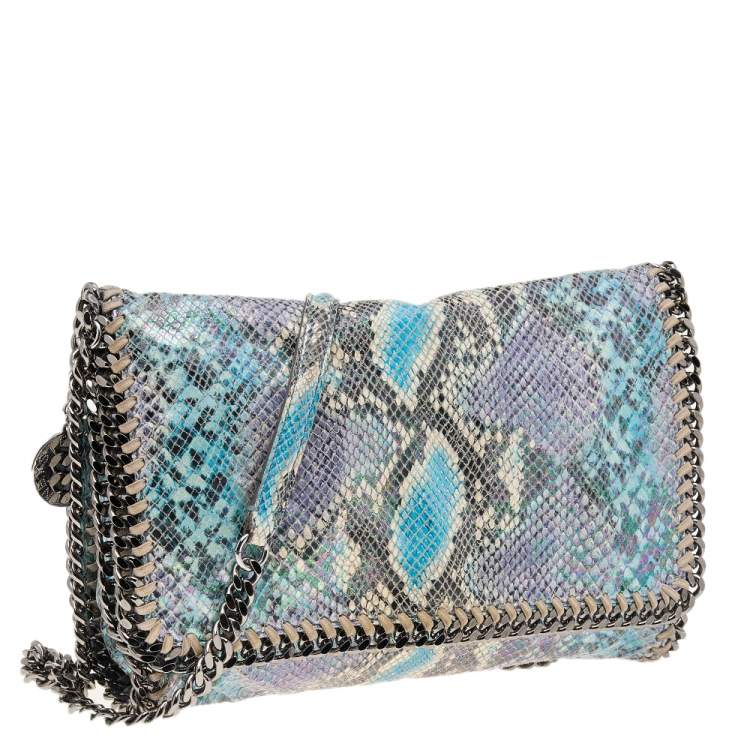 Pre Owned Stella McCartney Multicolor Faux Python Leather Falabella Flap Shoulder Bag