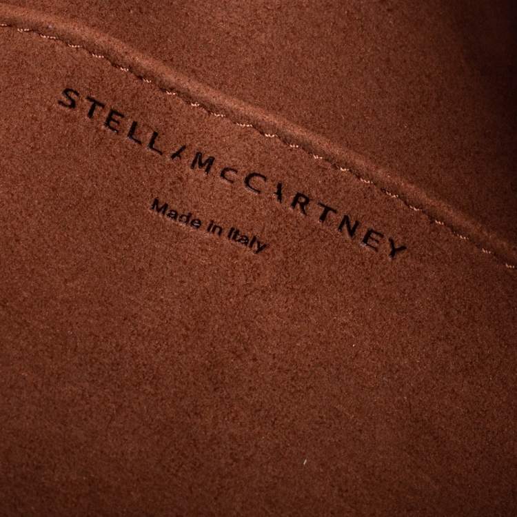 مملوكة مسبقًا Stella McCartney Brown Faux Leather Perforated Logo Mini Camera Bag