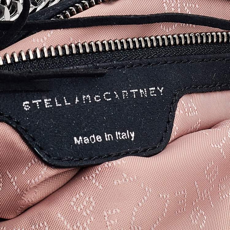 Pre Owned Stella McCartney Black Faux Suede Falabella Tote