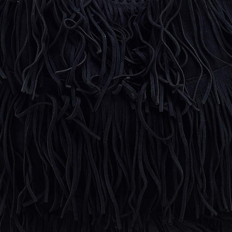 Pre Owned Stella McCartney Black Faux Suede Falabella Tote