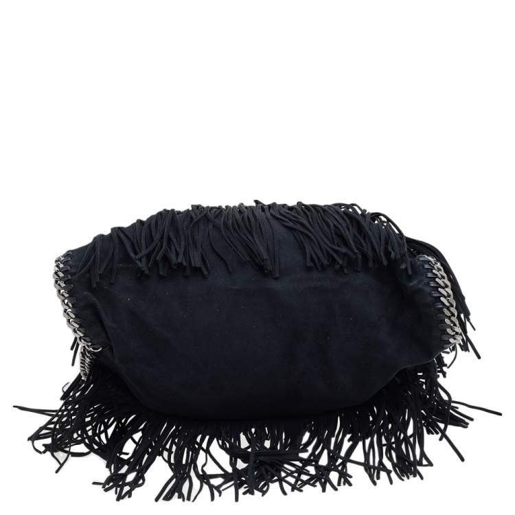 Pre Owned Stella McCartney Black Faux Suede Falabella Tote