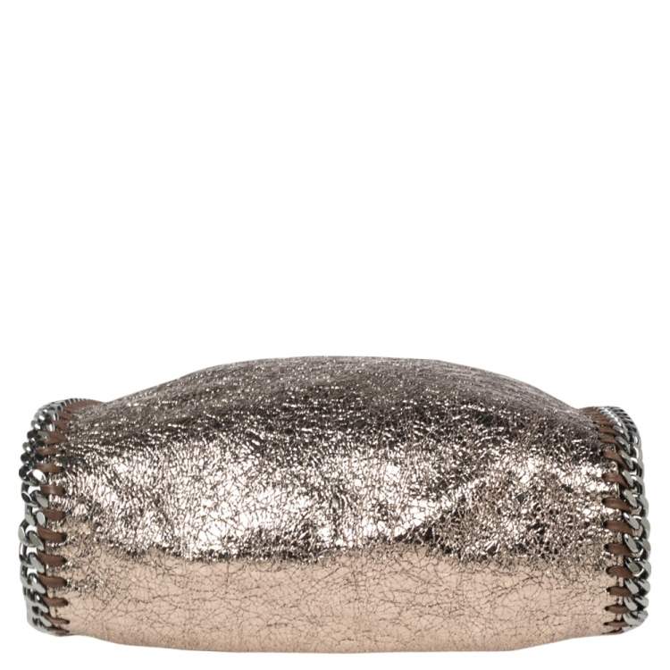 مملوكة مسبقًا Stella McCartney Metallic Gold Crackled Faux Leather Mini Falabella Tote