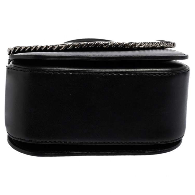 Pre Owned Stella McCartney Black Faux Leather Falabella Star Box Bag