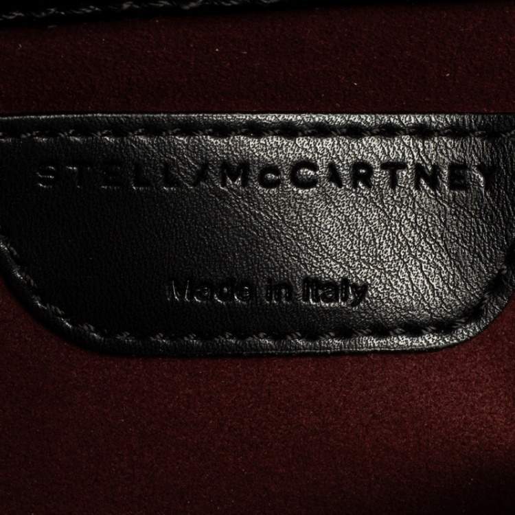 Pre Owned Stella McCartney Black Faux Leather Falabella Star Box Bag