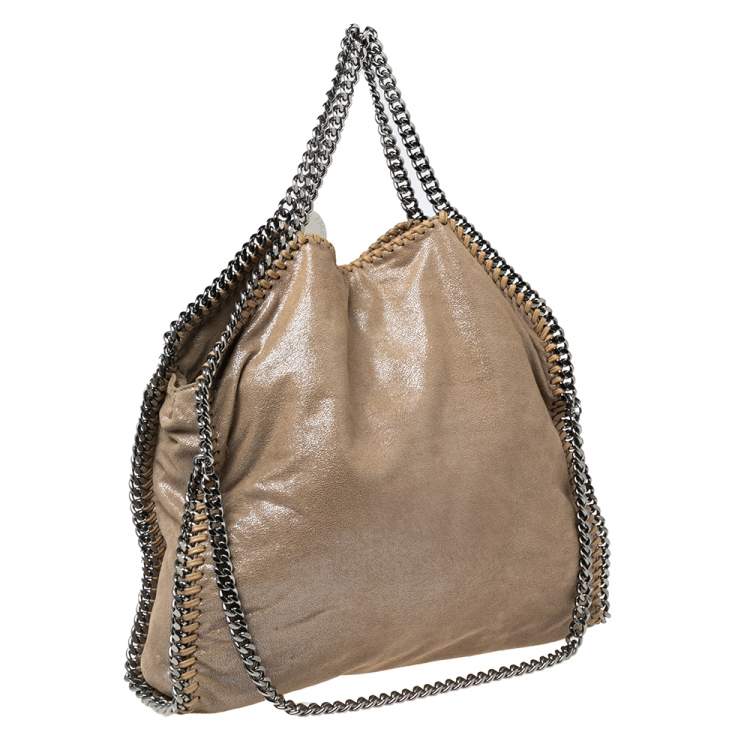 مملوكة مسبقًا Stella McCartney Beige Faux Suede Small Falabella Tote