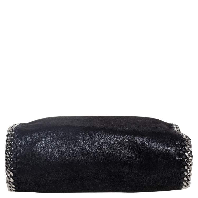 Pre Owned Stella McCartney Black Faux Suede Mini Falabella Tote