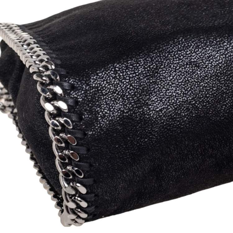 Pre Owned Stella McCartney Black Faux Suede Mini Falabella Tote