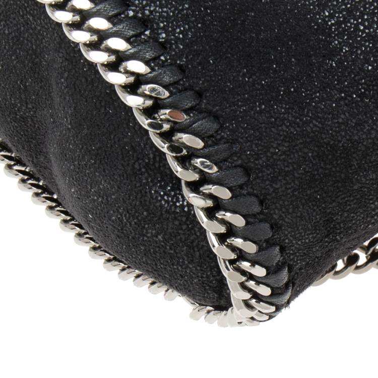 Pre Owned Stella McCartney Black Faux Leather Falabella Mini Backpack