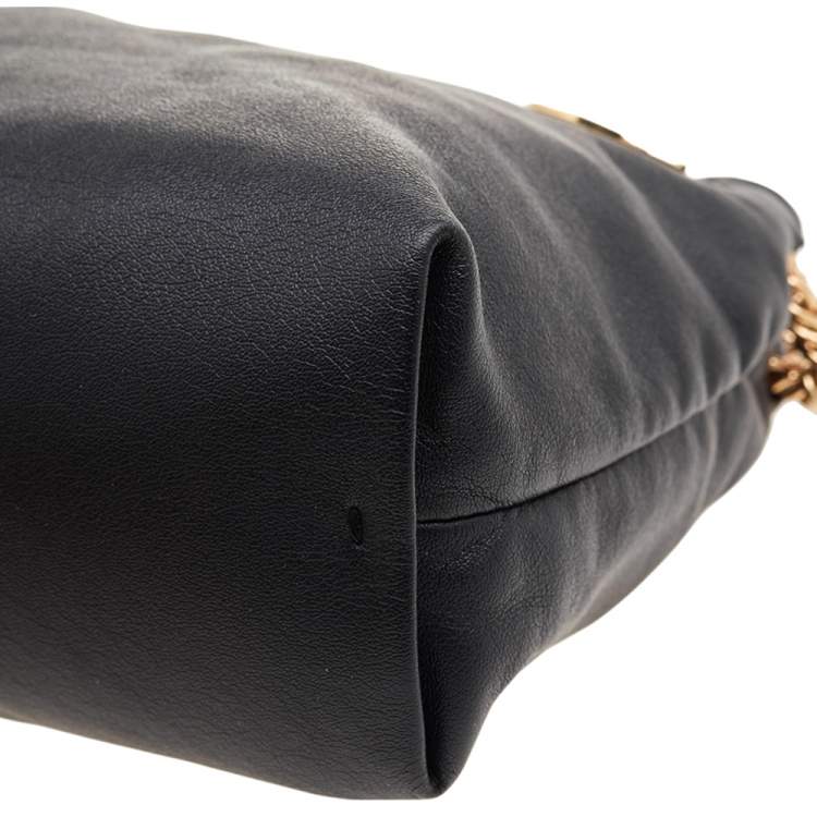 مملوكة مسبقًا Stella McCartney Black Faux Leather Noma Shoulder Bag