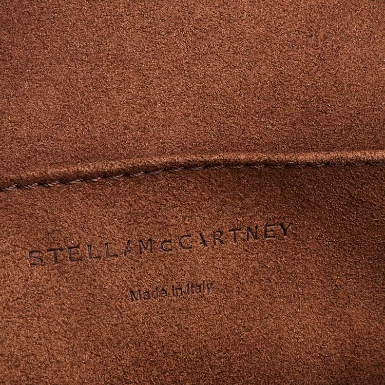 Pre Owned Stella McCartney Burgundy Faux Leather Top Handle Bag