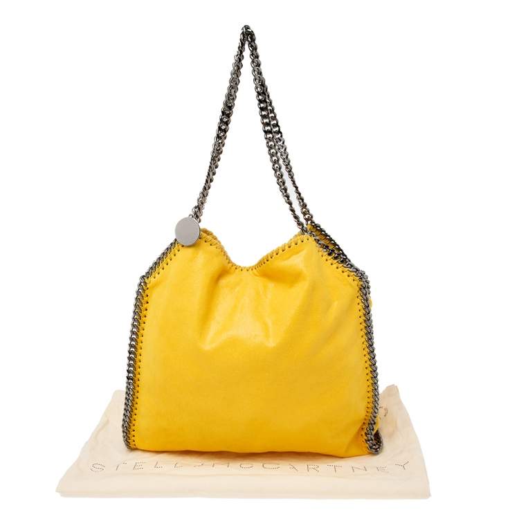 مملوكة مسبقًا Stella McCartney Yellow Faux Suede Small Falabella Tote