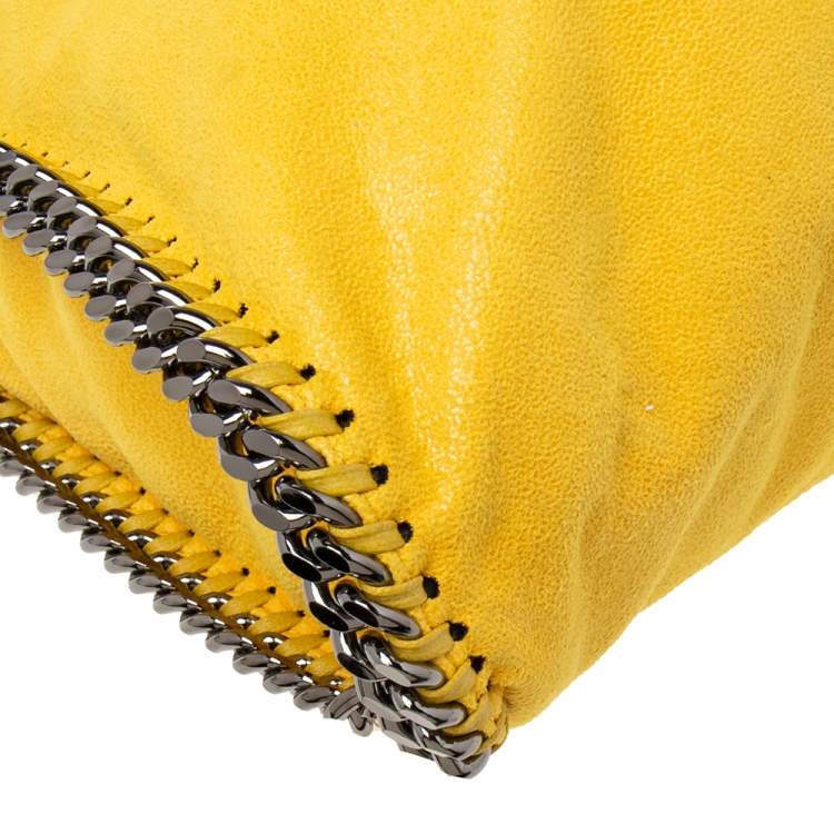 مملوكة مسبقًا Stella McCartney Yellow Faux Suede Small Falabella Tote