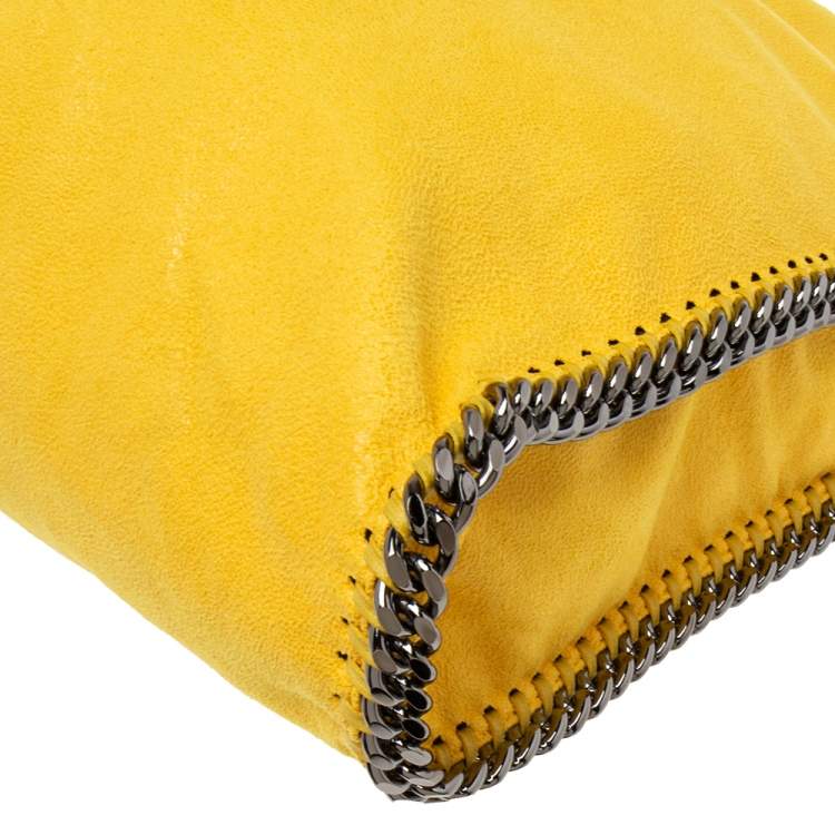 مملوكة مسبقًا Stella McCartney Yellow Faux Suede Small Falabella Tote