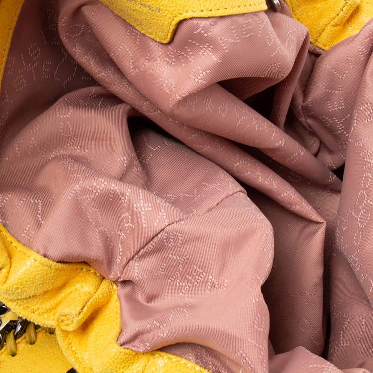 مملوكة مسبقًا Stella McCartney Yellow Faux Suede Small Falabella Tote