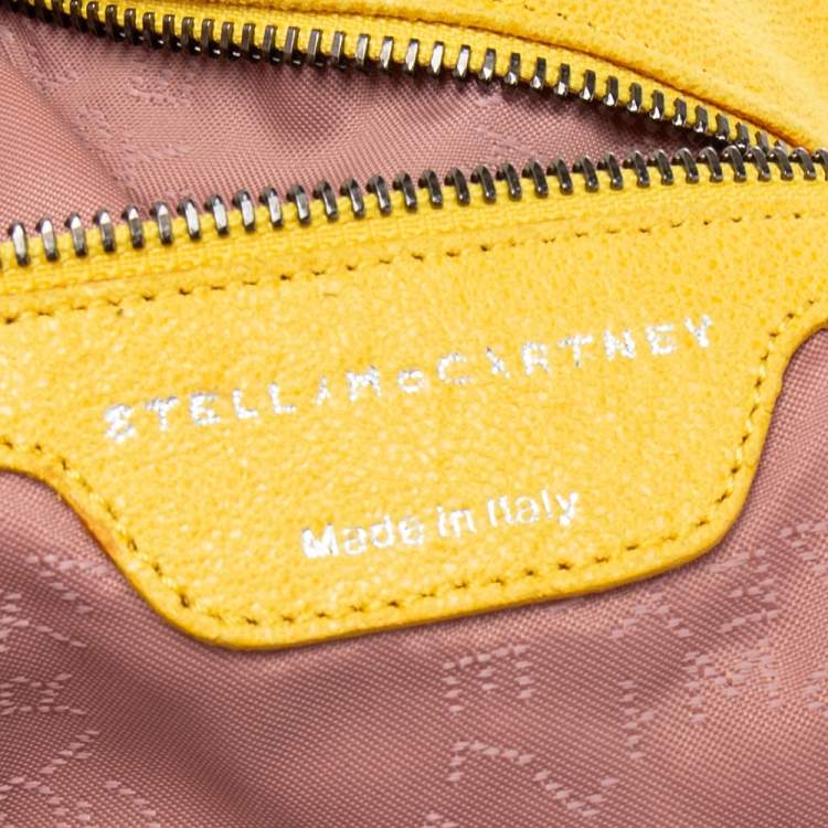 مملوكة مسبقًا Stella McCartney Yellow Faux Suede Small Falabella Tote