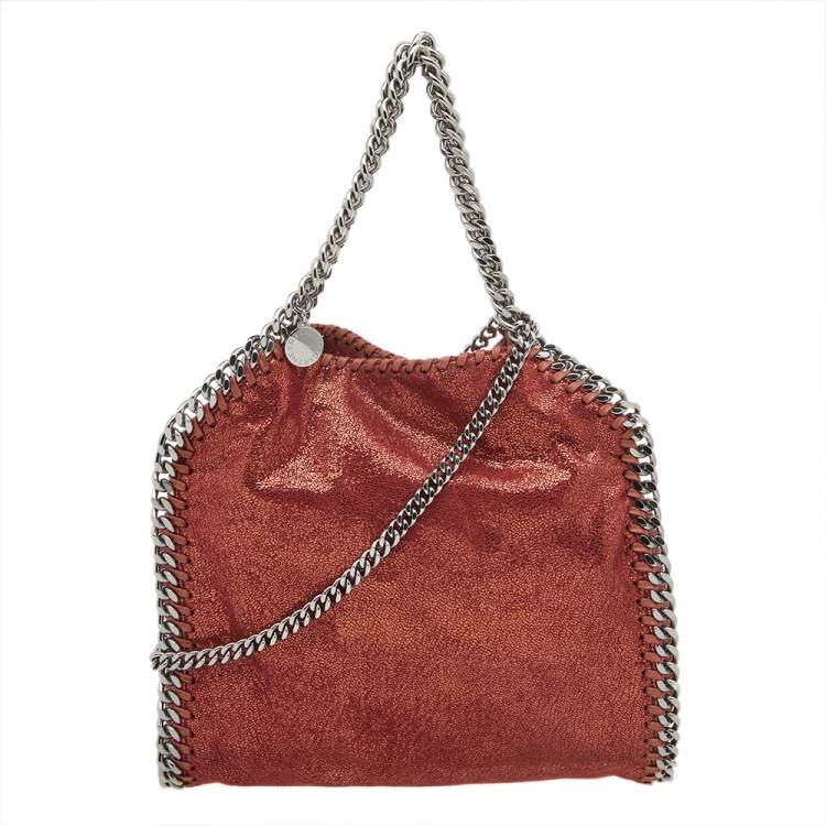 Pre Owned Stella McCartney Copper Faux Leather Falabella Crossbody Bag
