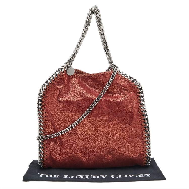Pre Owned Stella McCartney Copper Faux Leather Falabella Crossbody Bag
