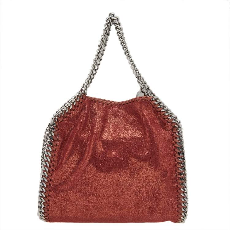 Pre Owned Stella McCartney Copper Faux Leather Falabella Crossbody Bag