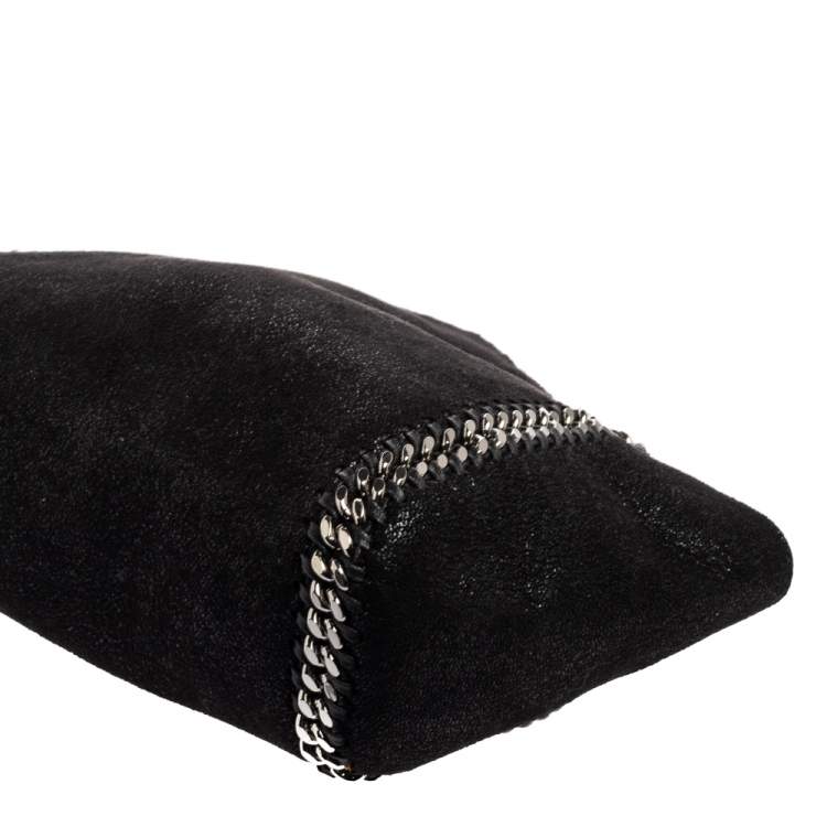 Pre Owned Stella Mccartney Black Faux Suede Reversible Falabella Tote