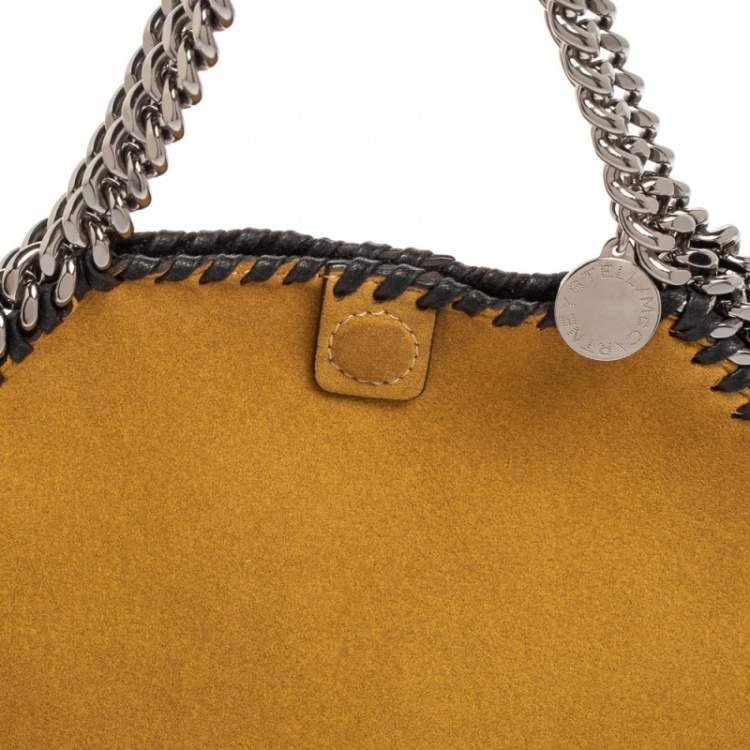 Pre Owned Stella Mccartney Black Faux Suede Reversible Falabella Tote