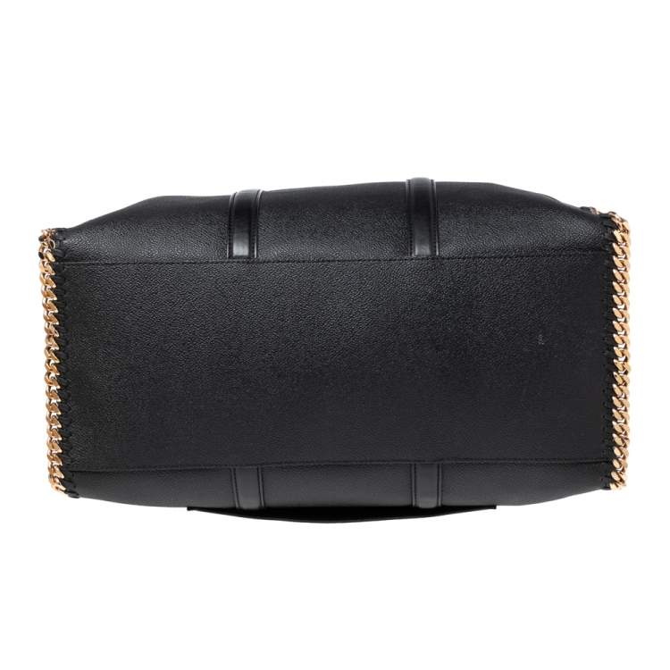 Pre Owned Stella McCartney Black Faux Leather Falabella Duffel Bag