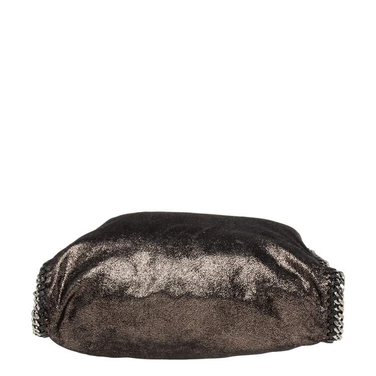 Pre Owned Stella McCartney Black/Silver Faux Suede Small Falabella Tote