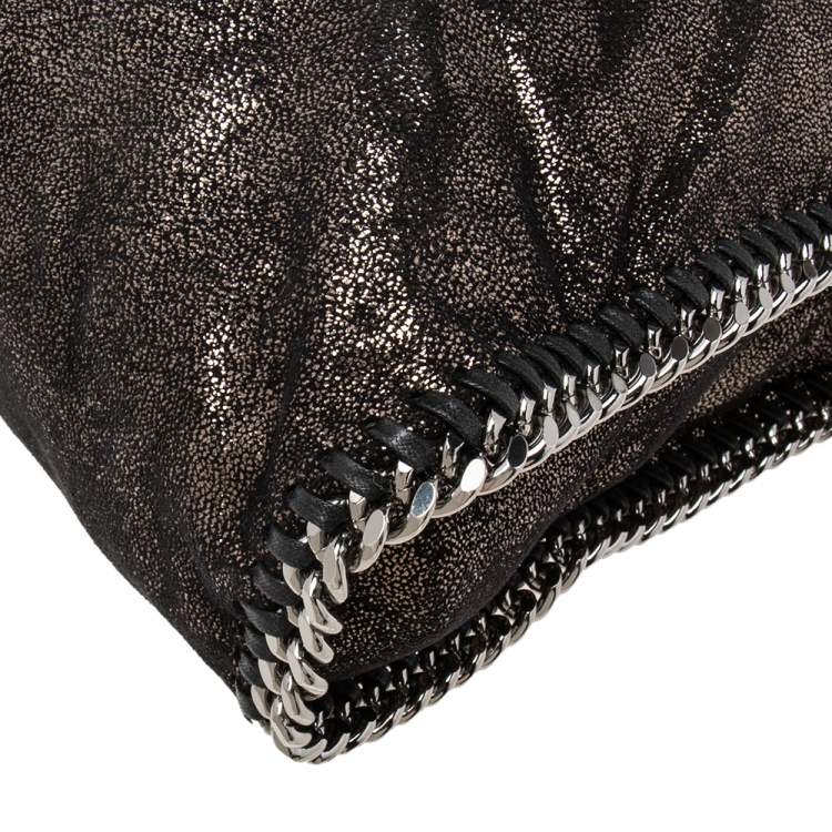 Pre Owned Stella McCartney Black/Silver Faux Suede Small Falabella Tote