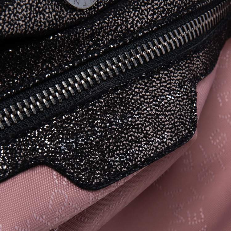 Pre Owned Stella McCartney Black/Silver Faux Suede Small Falabella Tote